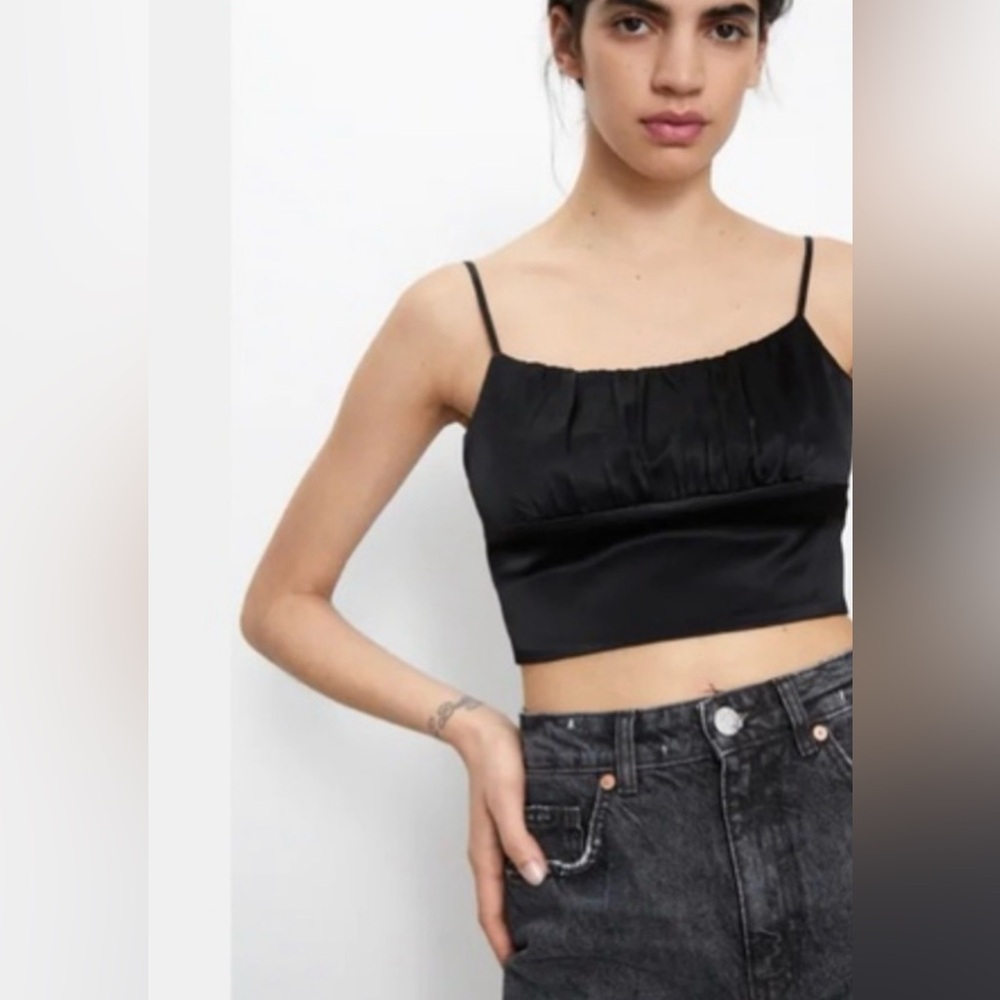 Zara Black Crop Top